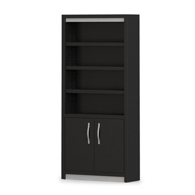 Metropolitan Six Shelf Bookcase with Doors - 78